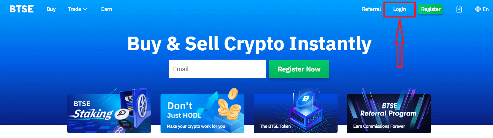 How to Login and start trading Crypto at BTSE